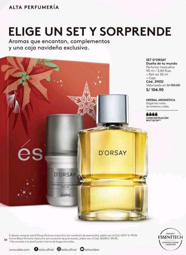 Colonia dorsay de esika precio outlet