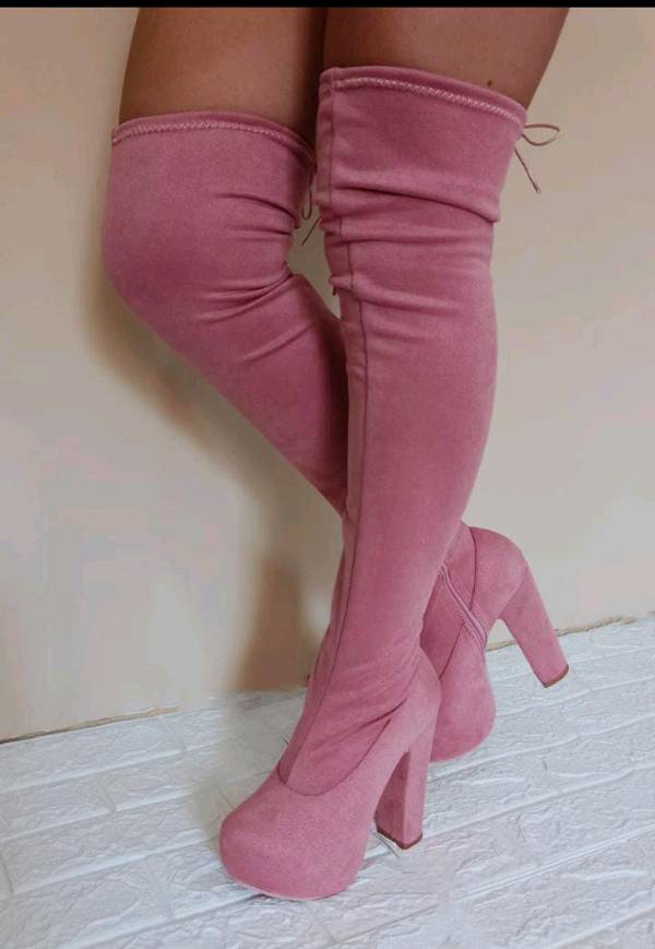 Botas largas rosa sale palo