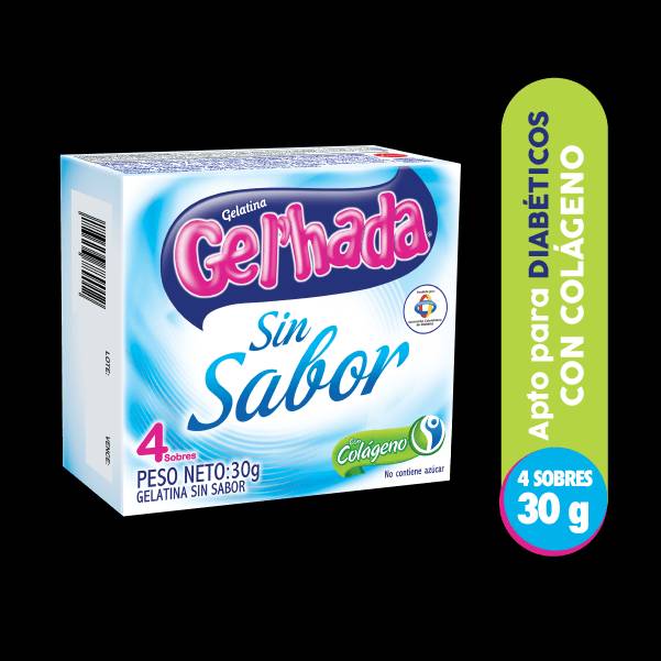 Gelatina gelhada sin sabor x30 gramos x6 unidades en Bogota