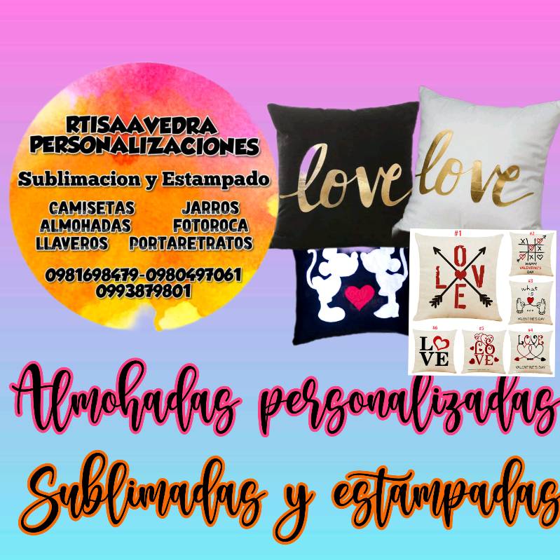 Almohadas sublimadas personalizadas outlet