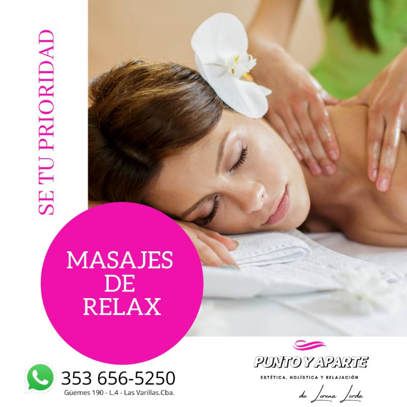 Masaje de best sale relajacion precio