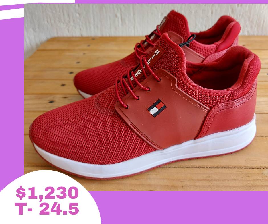 Tenis rojos tommy sale hilfiger
