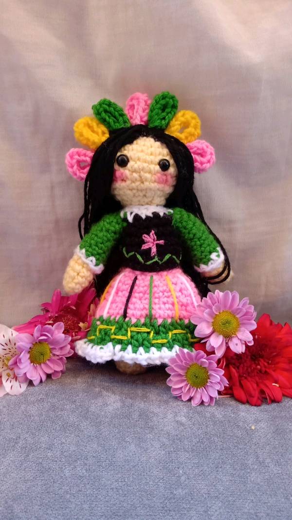 Muñeca mexicana 2025 amigurumi
