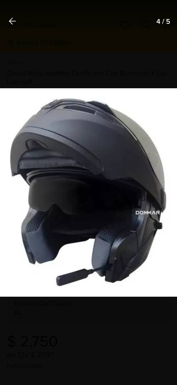 Casco half abatible cheap con luz