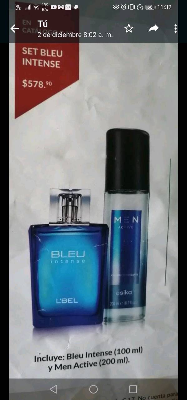 Locion bleu intense lbel hotsell precio