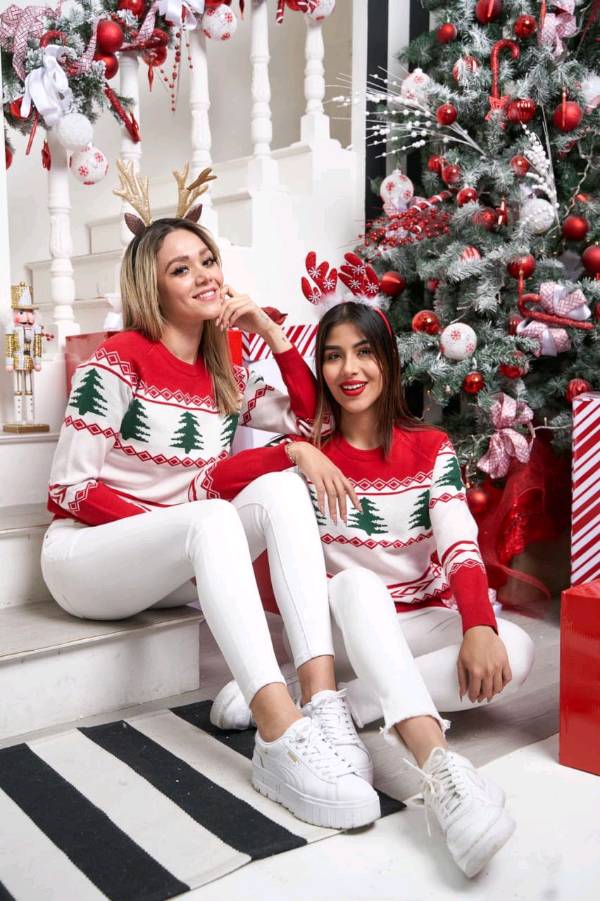 Sueter blanco navideño outlet