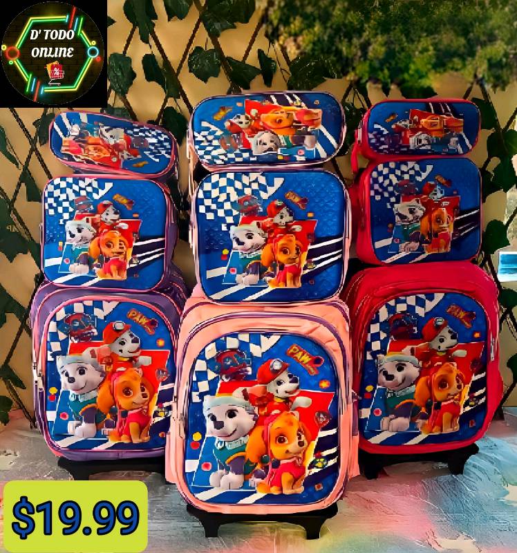 Mochila con ruedas clearance paw patrol