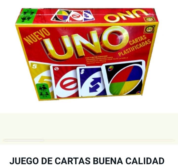 Cartas top uno plastificadas