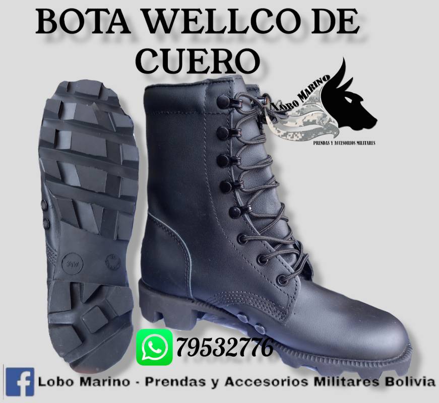 BOTA WELLCO CUERO NEGRO en La Paz