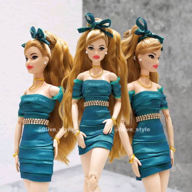 Barbie vestido verde outlet