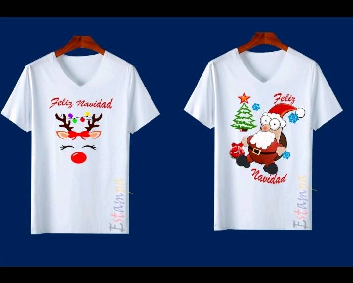 Polos estampados shop de navidad