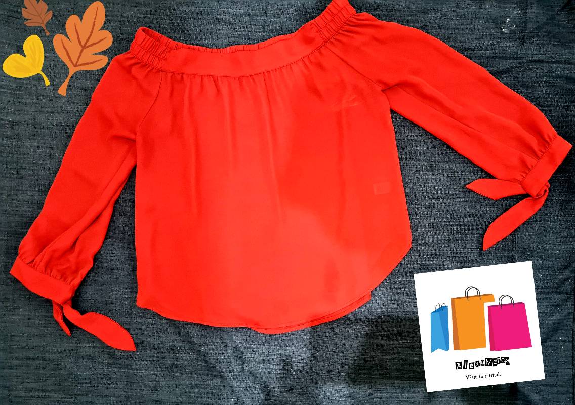 Blusa roja campesina store