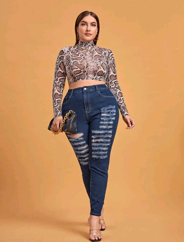 Jeans Curvy Slim Wide-leg Mujer Azules Mexico Size Jeans J