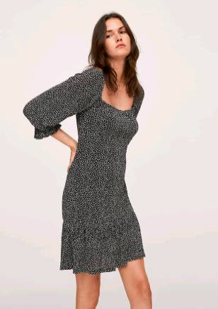 Vestido negro puntos blancos outlet