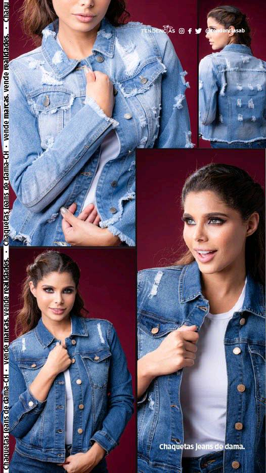 Chaquetas de store jean para dama