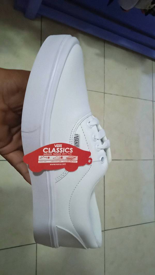 Vans blancos de piel top