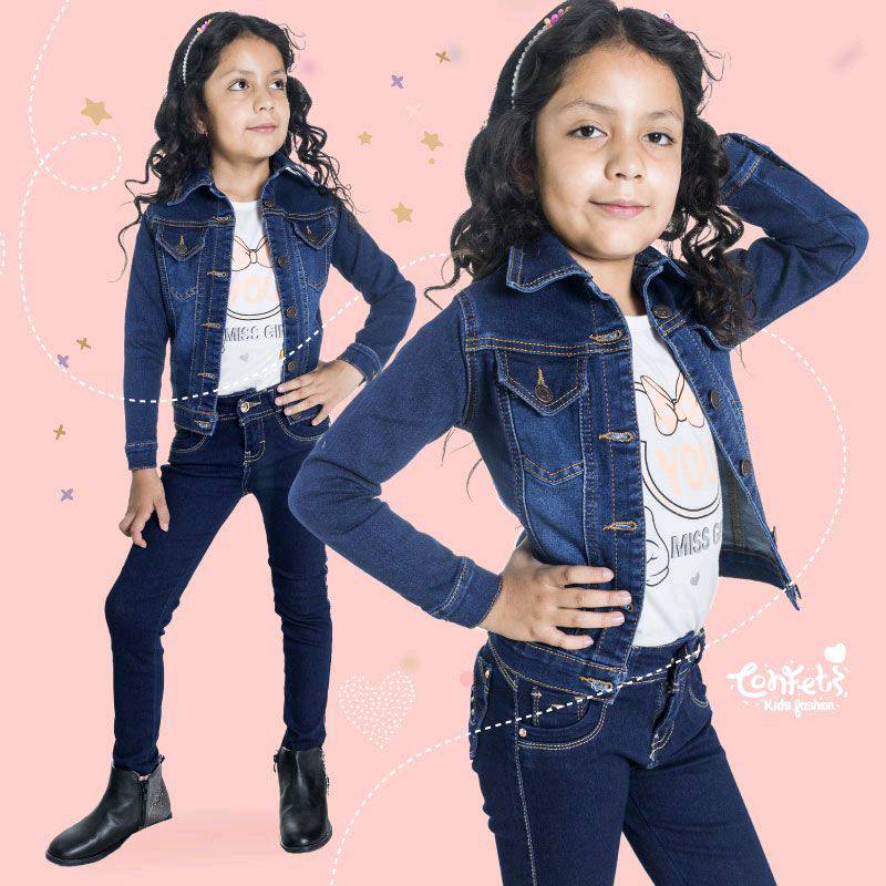 Chamarra top mezclilla niña