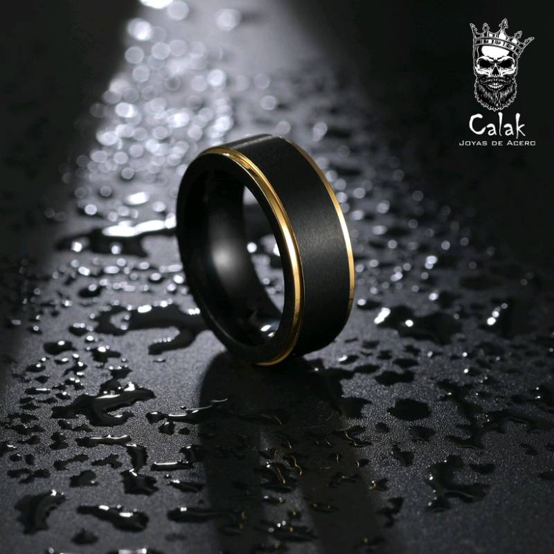 Anillo tungsteno 2025 negro