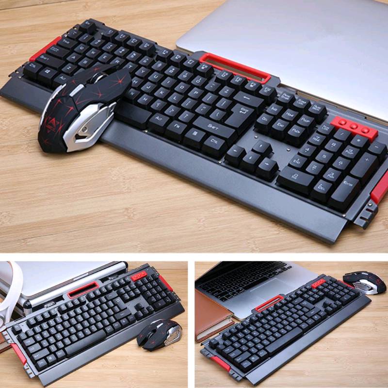 KIT DE TECLADO Y MOUSE INALAMBRICO PREMIUM HK50 en Santa Tecla