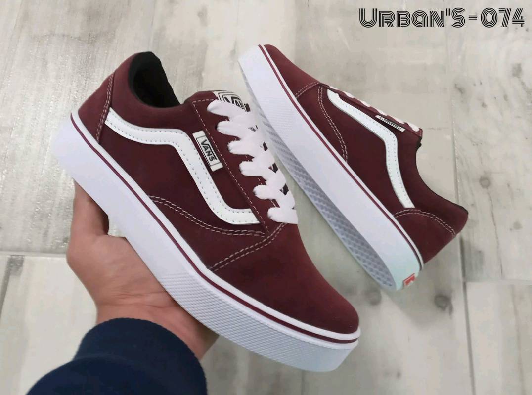 Vans hot sale mujer vinotinto