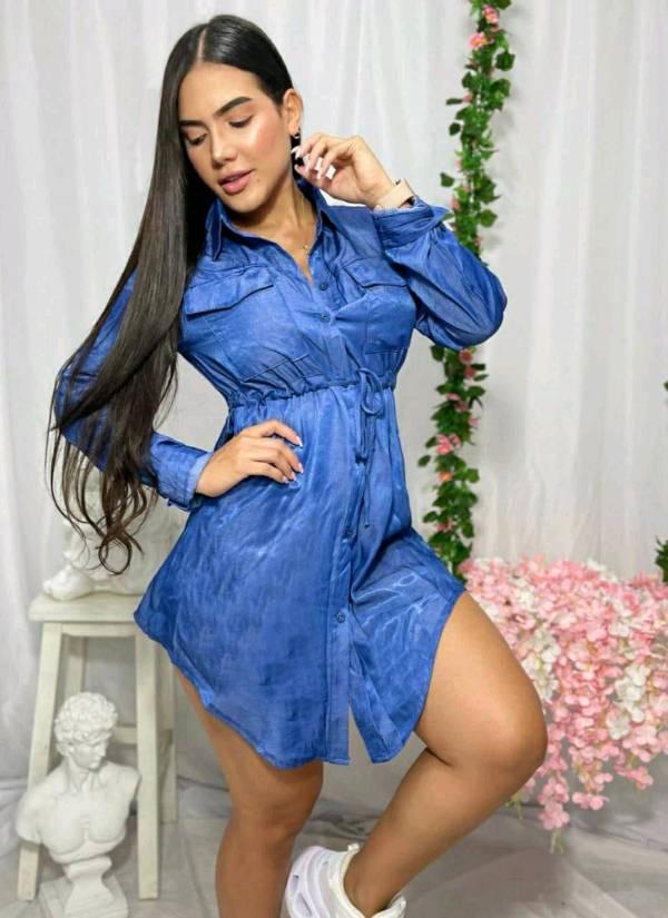 Vestidos de chambray para damas clearance