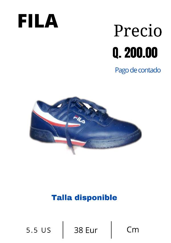 Zapatos fila originales guatemala precio discount