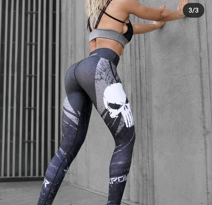 Licras gris calavera sublimadas XPOWER en Caluma