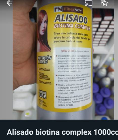 Alisado con biotina x 1litro en Castelar