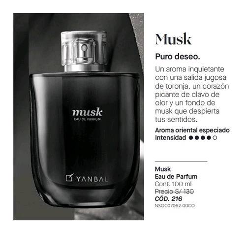Perfume musk clearance para hombre precio
